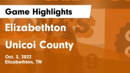 Elizabethton  vs Unicoi County  Game Highlights - Oct. 3, 2022