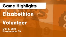 Elizabethton  vs Volunteer  Game Highlights - Oct. 5, 2022