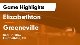 Elizabethton  vs Greeneville  Game Highlights - Sept. 7, 2023
