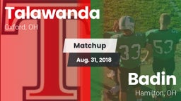 Matchup: Talawanda vs. Badin  2018