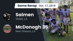 Recap: Salmen  vs. McDonogh 35  2019