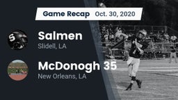 Recap: Salmen  vs. McDonogh 35  2020