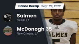 Recap: Salmen  vs. McDonogh 35  2022