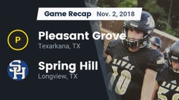 Recap: Pleasant Grove  vs. Spring Hill  2018
