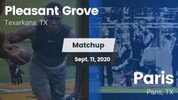 Matchup: Pleasant Grove vs. Paris  2020