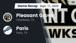 Recap: Pleasant Grove  vs. Paris  2020