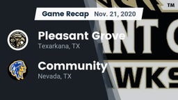 Recap: Pleasant Grove  vs. Community  2020