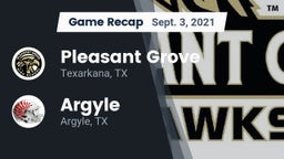 Recap: Pleasant Grove  vs. Argyle  2021