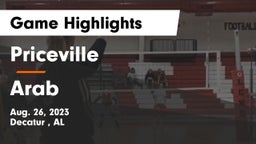 Priceville  vs Arab  Game Highlights - Aug. 26, 2023