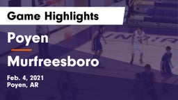 Poyen  vs Murfreesboro  Game Highlights - Feb. 4, 2021