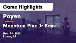 Poyen  vs Mountain Pine Jr Boys Game Highlights - Nov. 28, 2023