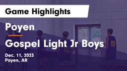 Poyen  vs Gospel Light Jr Boys Game Highlights - Dec. 11, 2023