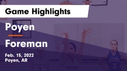 Poyen  vs Foreman Game Highlights - Feb. 15, 2022