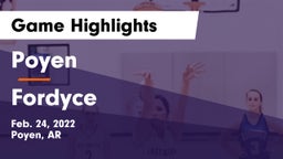 Poyen  vs Fordyce Game Highlights - Feb. 24, 2022