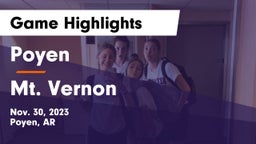 Poyen  vs Mt. Vernon Game Highlights - Nov. 30, 2023