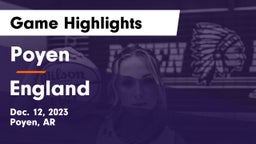Poyen  vs England  Game Highlights - Dec. 12, 2023