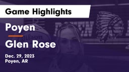 Poyen  vs Glen Rose  Game Highlights - Dec. 29, 2023