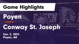 Poyen  vs Conway St. Joseph Game Highlights - Jan. 5, 2024