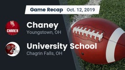 Recap: Chaney  vs. University School 2019