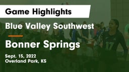 Blue Valley Southwest  vs Bonner Springs  Game Highlights - Sept. 15, 2022