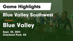Blue Valley Southwest  vs Blue Valley  Game Highlights - Sept. 28, 2022