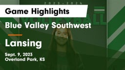 Blue Valley Southwest  vs Lansing Game Highlights - Sept. 9, 2023