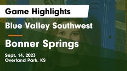Blue Valley Southwest  vs Bonner Springs  Game Highlights - Sept. 14, 2023