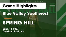 Blue Valley Southwest  vs SPRING HILL  Game Highlights - Sept. 14, 2023