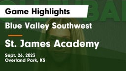 Blue Valley Southwest  vs St. James Academy  Game Highlights - Sept. 26, 2023
