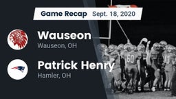 Recap: Wauseon  vs. Patrick Henry  2020