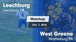Matchup: Leechburg vs. West Greene  2016