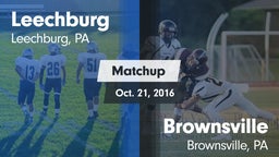 Matchup: Leechburg vs. Brownsville  2016