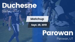 Matchup: Duchesne vs. Parowan  2018