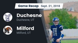 Recap: Duchesne  vs. Milford  2018