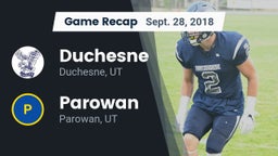 Recap: Duchesne  vs. Parowan  2018