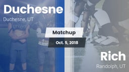 Matchup: Duchesne vs. Rich  2018