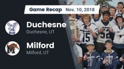 Recap: Duchesne  vs. Milford  2018