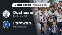 Recap: Duchesne  vs. Parowan  2019