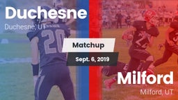 Matchup: Duchesne vs. Milford  2019