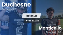 Matchup: Duchesne vs. Monticello  2019