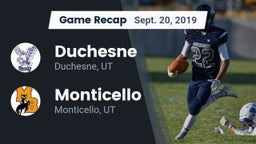 Recap: Duchesne  vs. Monticello  2019