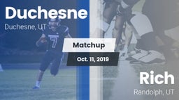 Matchup: Duchesne vs. Rich  2019
