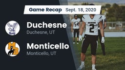 Recap: Duchesne  vs. Monticello  2020