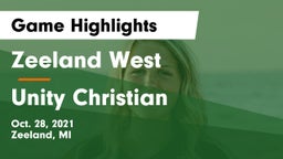 Zeeland West  vs Unity Christian  Game Highlights - Oct. 28, 2021