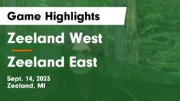 Zeeland West  vs Zeeland East  Game Highlights - Sept. 14, 2023
