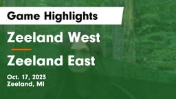 Zeeland West  vs Zeeland East  Game Highlights - Oct. 17, 2023