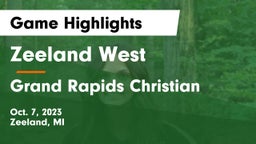 Zeeland West  vs Grand Rapids Christian  Game Highlights - Oct. 7, 2023