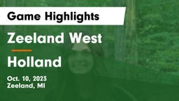 Zeeland West  vs Holland  Game Highlights - Oct. 10, 2023