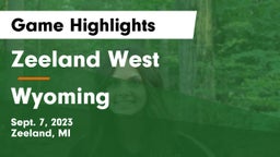 Zeeland West  vs Wyoming  Game Highlights - Sept. 7, 2023