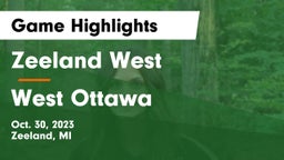 Zeeland West  vs West Ottawa  Game Highlights - Oct. 30, 2023